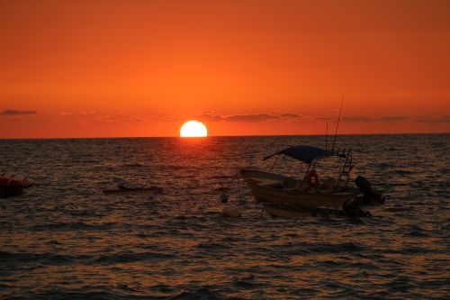 sunset sunset boat mexico