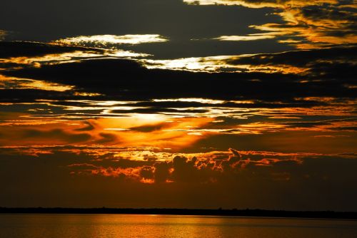 sunset golden clouds