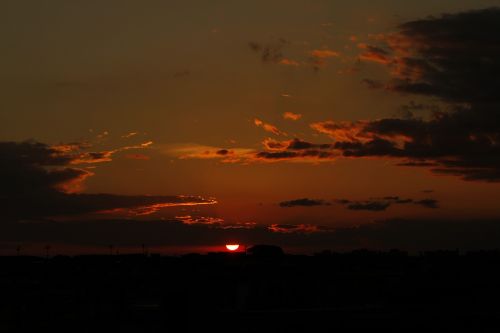 sunset horizon landscape