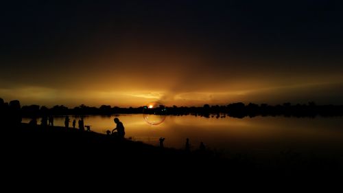 sunset lake bubble