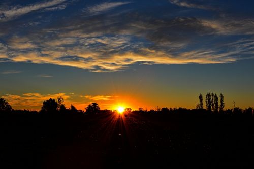 sunset landscape sun