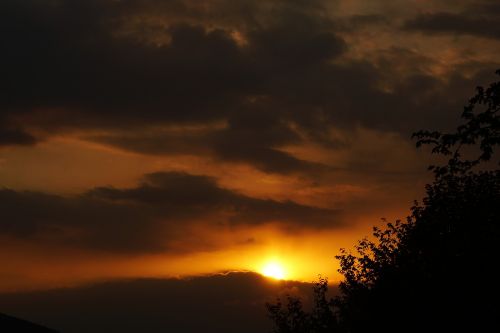 sunset clouds abendstimmung