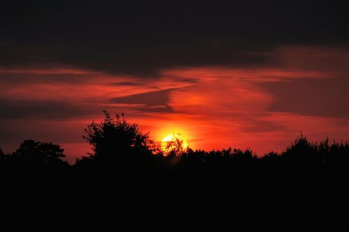 sunset afterglow clouds