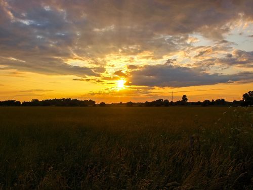 sunset landscape evening