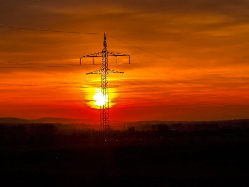 sunset landscape evening