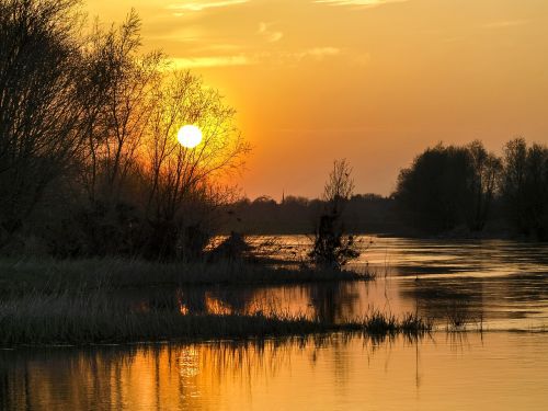 sunset sun landscape