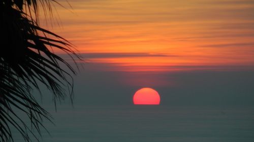 sunset palma sea