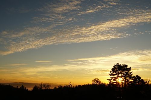 sunset evening sky clouds