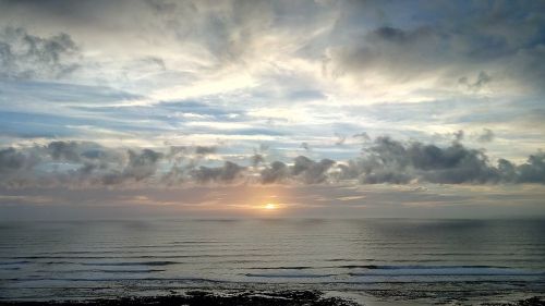 sunset clouds ocean