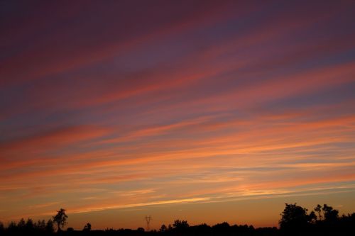 sunset evening clouds