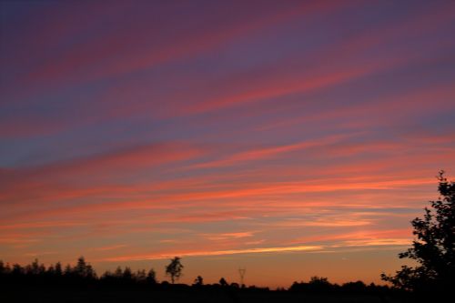 sunset evening clouds