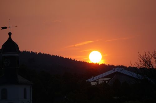 sunset evening sun afterglow