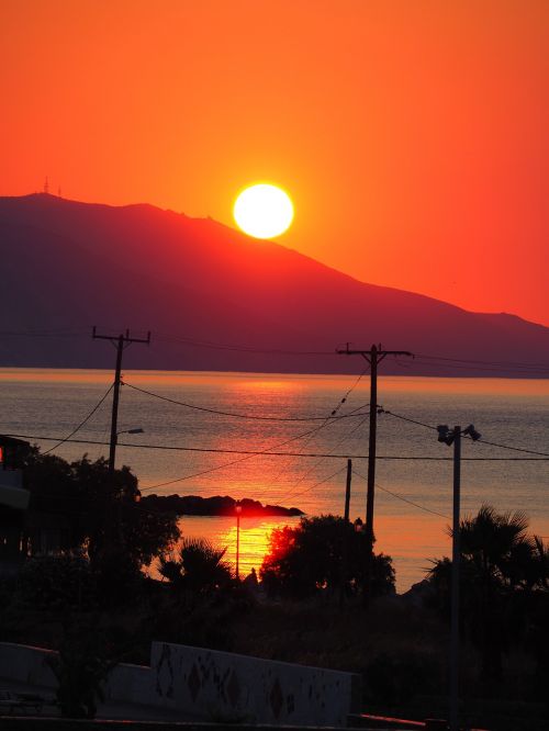 sunset kos greece