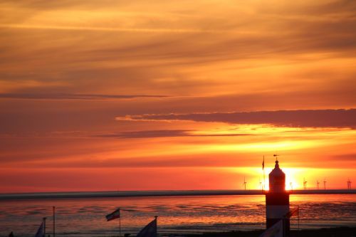 sunset north sea abendstimmung