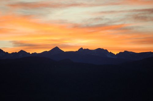 sunset mountains landscape