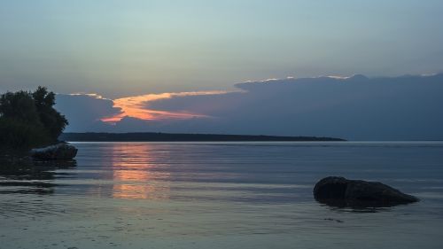 sunset stone evening