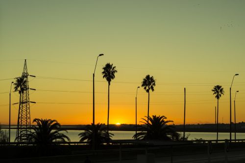 sunset sun landscape