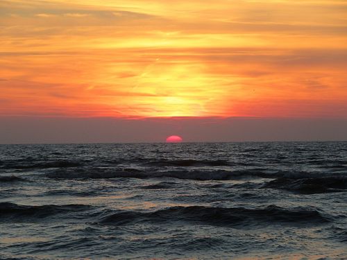 sunset sea colorful sunset