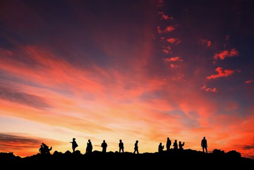 sunset landscape nature