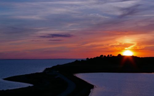 sunset denmark sea