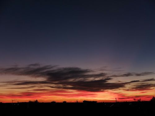 sunset evening sky afterglow