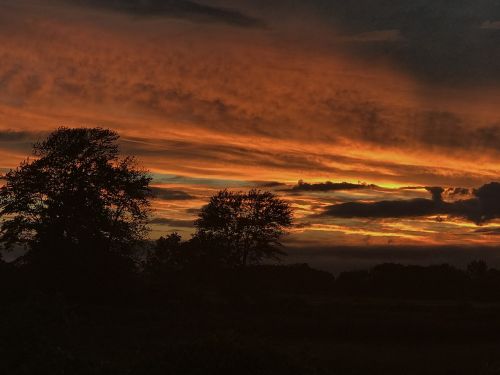 sunset sky landscape