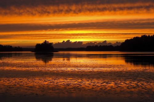 sunset nature finland