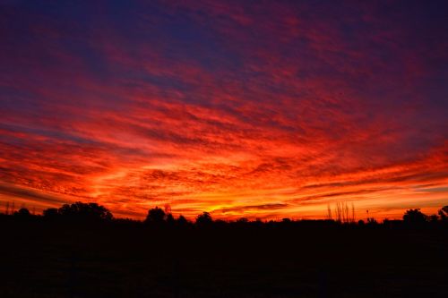 sunset landscape sky