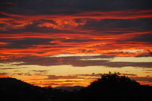 sunset clouds canberra