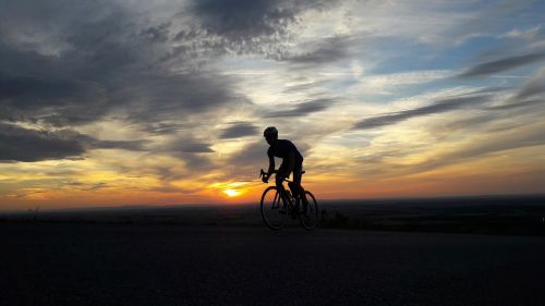 sunset bike cycling