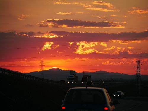 sunset sky landscape