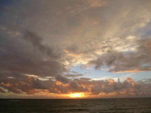 sunset afterglow evening sky