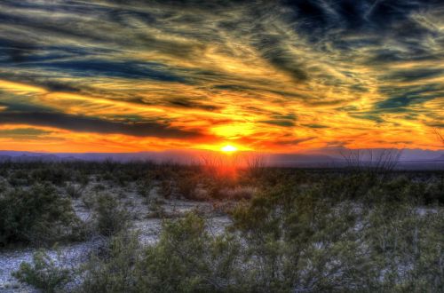sunset desert texas