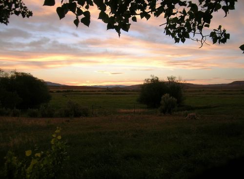 sunset rural sky