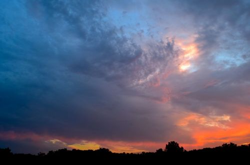 sunset clouds landscape