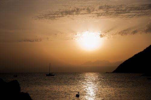 sunset framura liguria