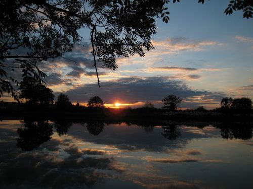 sunset landscape sun