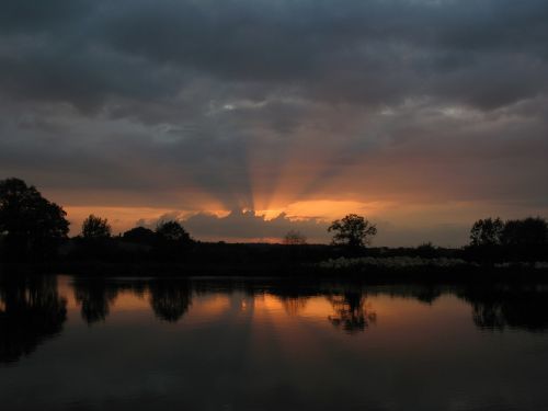 sunset landscape sun