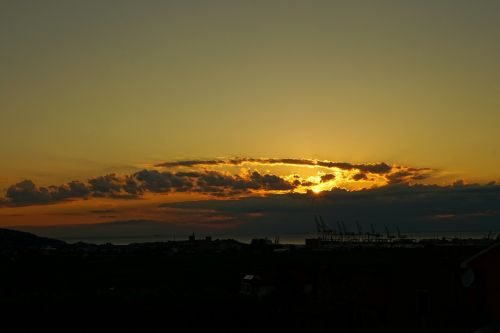 sunset clouds evening sky