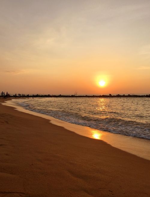 sunset sri lanka beach