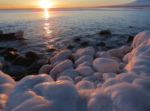 sunset ocean wave