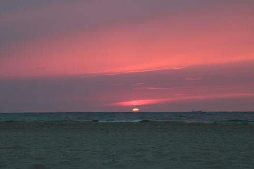 sunset beach sea