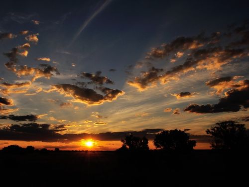 sunset clouds contrast