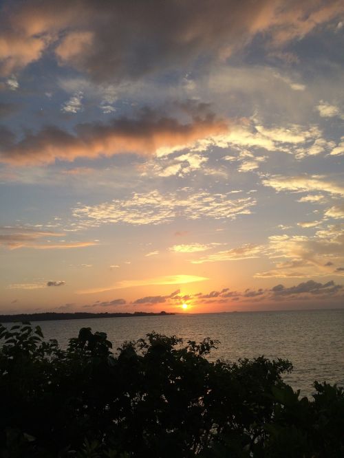 sunset okinawa sea