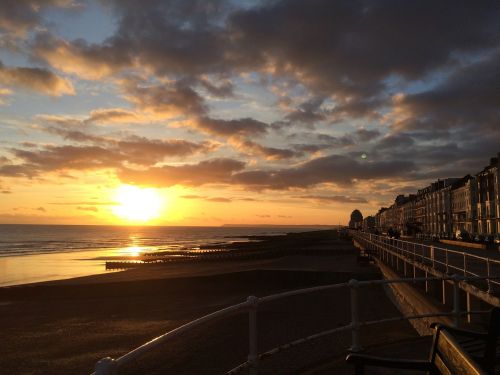 sunset coastline sussex