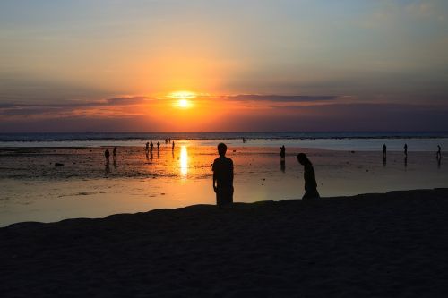 sunset beach ocean