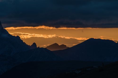 sunset mountain mountains