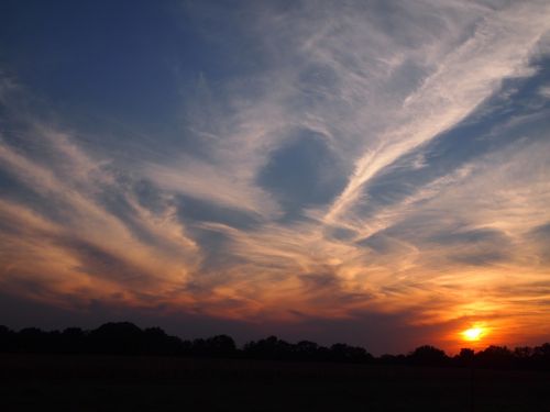 sunset clouds sky