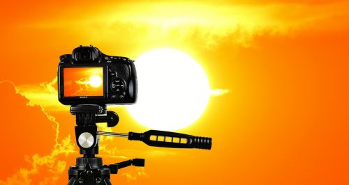 sunset photograph camera