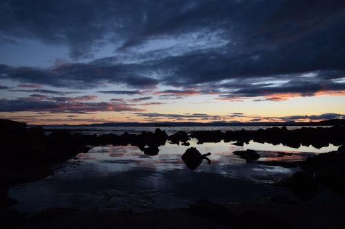 sunset tasmania water